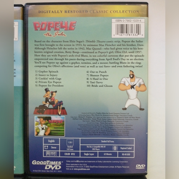 Popeye, Special 75th Anniversary Collection DVD Box Set - Picture 8 of 11